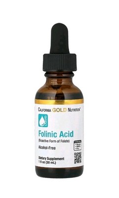 iHerb California Gold Nutrition Folinsäure 30ml Leucovorin Quittung dabei.