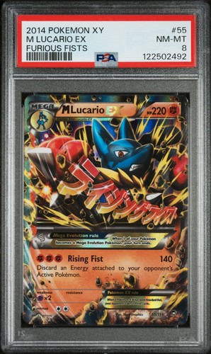 M Lucario-EX graded PSA 8 for sale on eBay