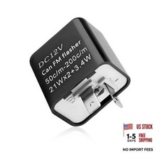 12V Speed Adjustable 2 Pin LED Flasher Relay, LED Light Blinker Relays Fix