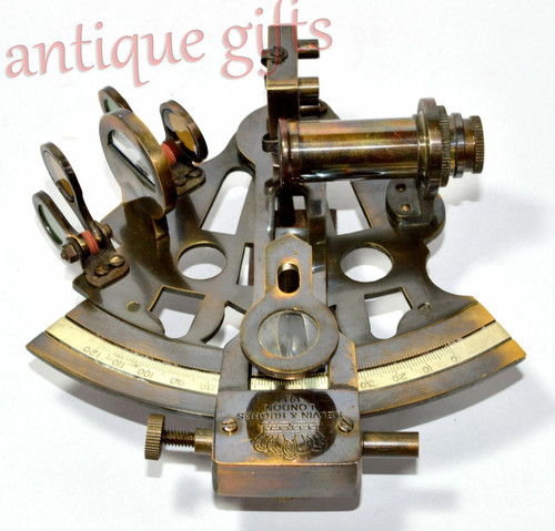 NAUTICAL SOLID BRASS ASTROLABE SEXTANT KELVIN HUGHES ANTIQUE MARINE SEXTANT - Picture 5 of 5