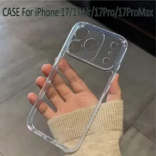 For iPhone 17 Pro Max/17 Air Shockptoof Clear Flexible TPU Ultra-thin Case Cover