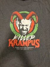 Killer Krampus Grey T- Shirt Pro Wrestling Crate XL Extra Large Kross WWE NXT