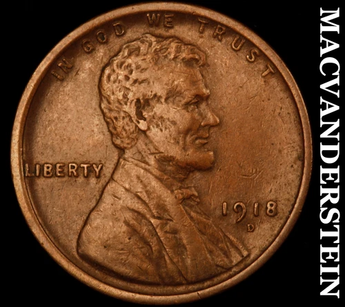 1918-D Lincoln Wheat Cent- Scarce Better Date No Reserve #J4864