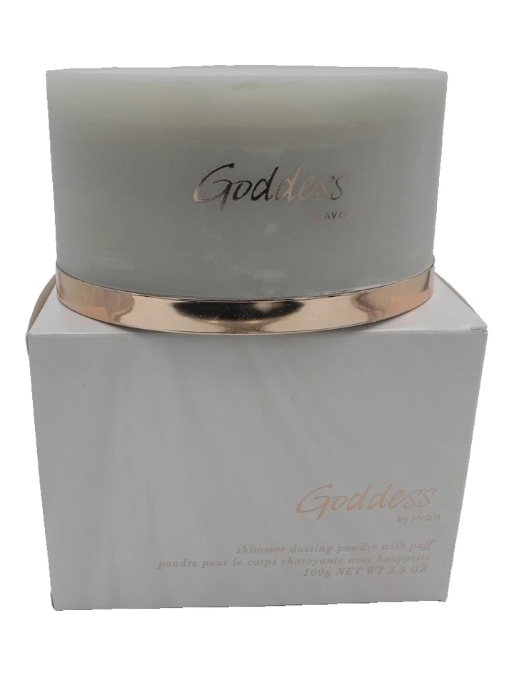 Polvo de polvo brillante Avon Goddess con soplo, vintage, 3,5 oz. Nuevo en caja, envío gratuito Foto 2 de 4