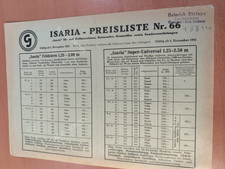 Isaria Preisliste Nr.66 November 1951 Prospekt traktor  M6