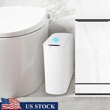 Smart Touchless Motion Sensor Trash Can Odor Seal Compact Design Bathroom Office