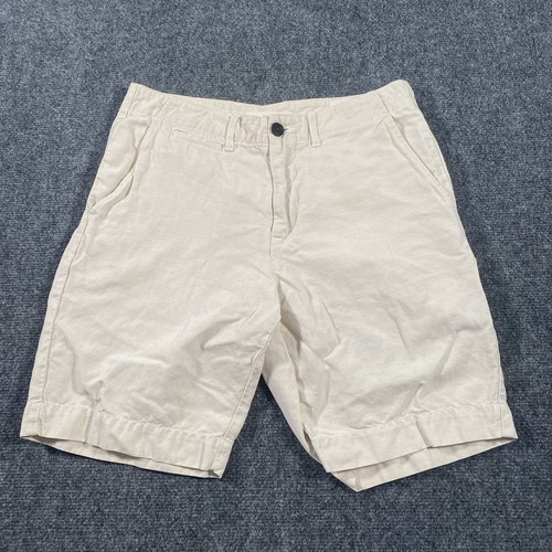 Pantalones Cortos Chinos Billy Reid Wynn Para Hombre Talla 28 Mezcla de Algodón Lino Informal Estilo Retro