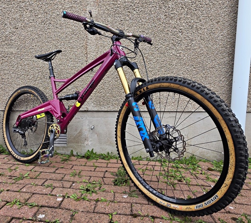 Orange Five Full Suspension Mountain Bike 27.5in Purple Hydraulic Disc Dropper