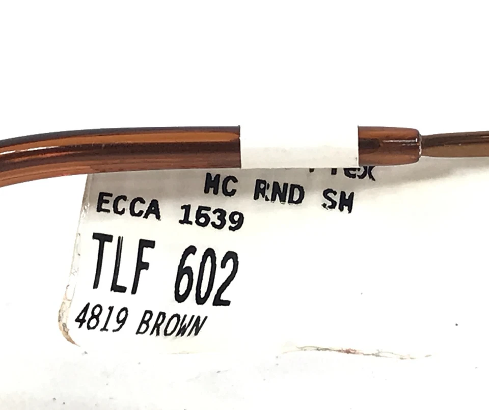 Marcos de gafas Technolite Flex TLF602 BR marrón borde de alambre redondo 48-19-140 Foto 4 de 4