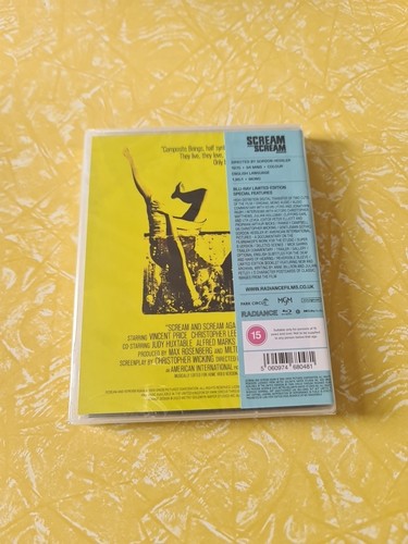 Scream And Scream Again, Radiance Limited Edition Blu-ray, OOP, Region B, Sealed - Picture 2 of 2