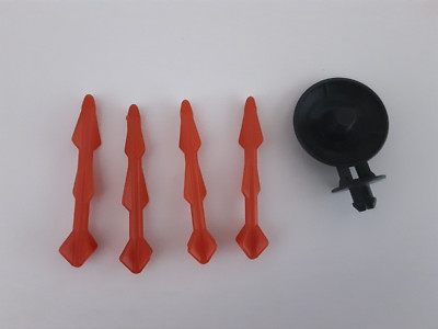 Gi Joe Cobra 1987 Coastal Defender parts lot: radar dish missile x4 ORIGINAL