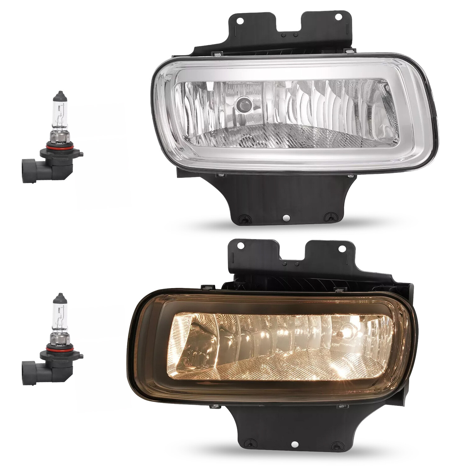 Pair of Fog Lights W/ Bulbs & Brackets  For Ford F150 04-06 Lincoln Mark LT 2006
