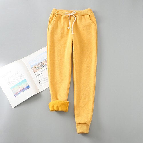 Women Fleece Lined Trousers Pants Sport Trackpants Solid Loose Casual Thick - Picture 20 of 21