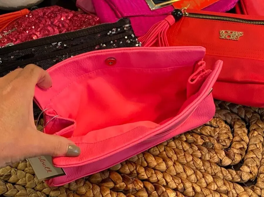 Ebay pink sales clutch bag