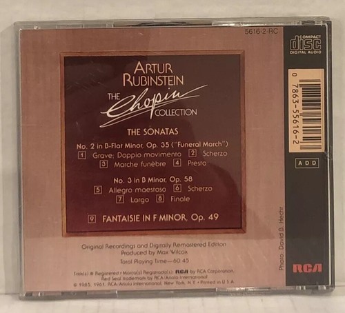Arthur Rubinstein - The Sonatas - Fantaisie In F Minor, Op. 49. 56-2-RC Japan - Picture 2 of 3