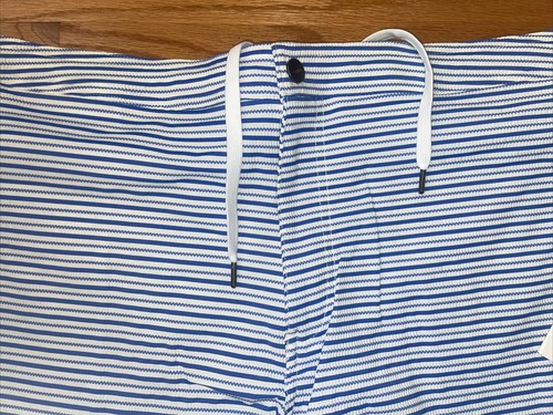 Onia The Calder Shorts Pocket  Stretch Men Blue/white Strips Size XXL #7 - Picture 2 of 7