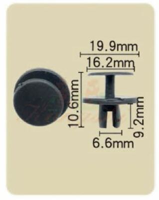 50 PCs Trunk Insulation Push-Type Retainer(Fits  BMW)