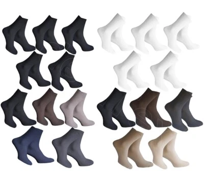 S.LABEL 5-50 Paar Diabetiker Socken 100% Baumwolle ohne Gummibund ohne drückende Naht