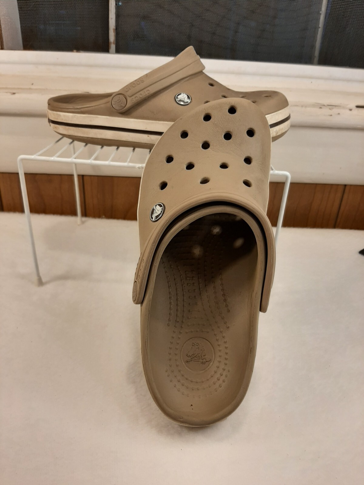 Crocs Classic Clog Tan Brown Size Men’s 6 Women’s 8 Shoes Slip On