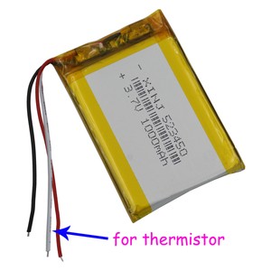 3.7v 1000 mAh 523450 3 Wire Thermistor Polymer Li Lithium Zelle für GPS  Tablet PC | eBay