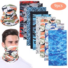 9PCS Cooling Neck Gaiter Face Mask, UV Sun Protection Scarf Bandana for Cycling