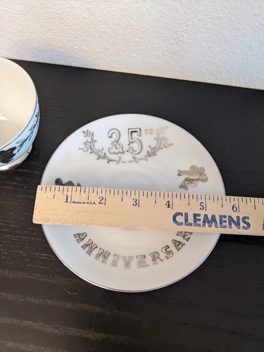 VINTAGE LEFTON CHINA 25TH ANNIVERSARY CUP AND SAUCER SET MADE IN JAPAN #281 - Picture 6 of 6