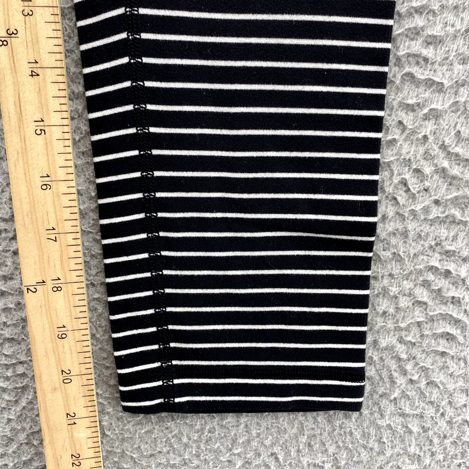 Lululemon Leggings Adult 6 Black White Crop Striped Pilates Stretch Yoga Women's - Image 4 of 4