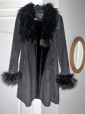Faux Fur Penny Lane Black Coat S/m