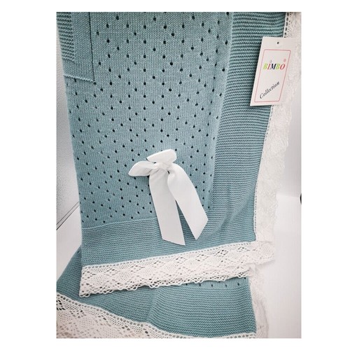 COPERTA ARCO BATTESIMO SPAGNOLO SCIALLE BAMBINO NEONATO BAMBINO CHE RICEVE FIOCCO BATTESIMO - Foto 12 di 12