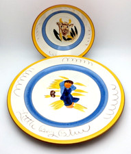 Stangl Little Boy Blue Plate Cows In The Corn Bowl 2 Pieces Blue Yellow
