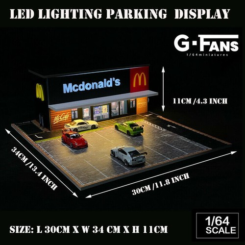 Diorama 1:64 Car Parking Lot Display Model LED Lighting Car Garage Scene Model\" - Picture 104 of 143