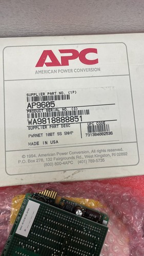 APC AP9605 PowerNet SNMP Adaptor Card - Picture 2 of 6