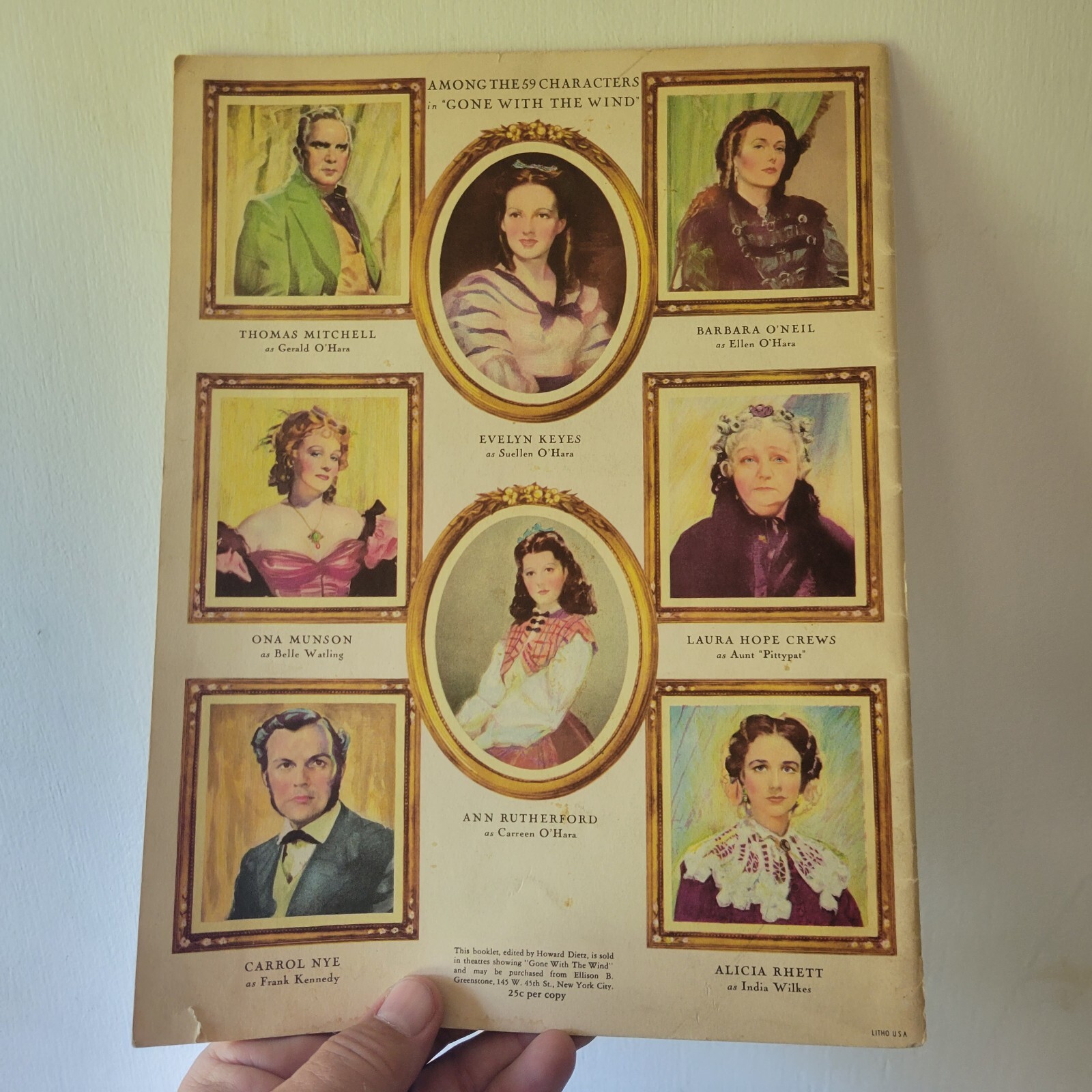 Gone with the Wind 1939 Original Movie Souvenir Program Booklet Gable