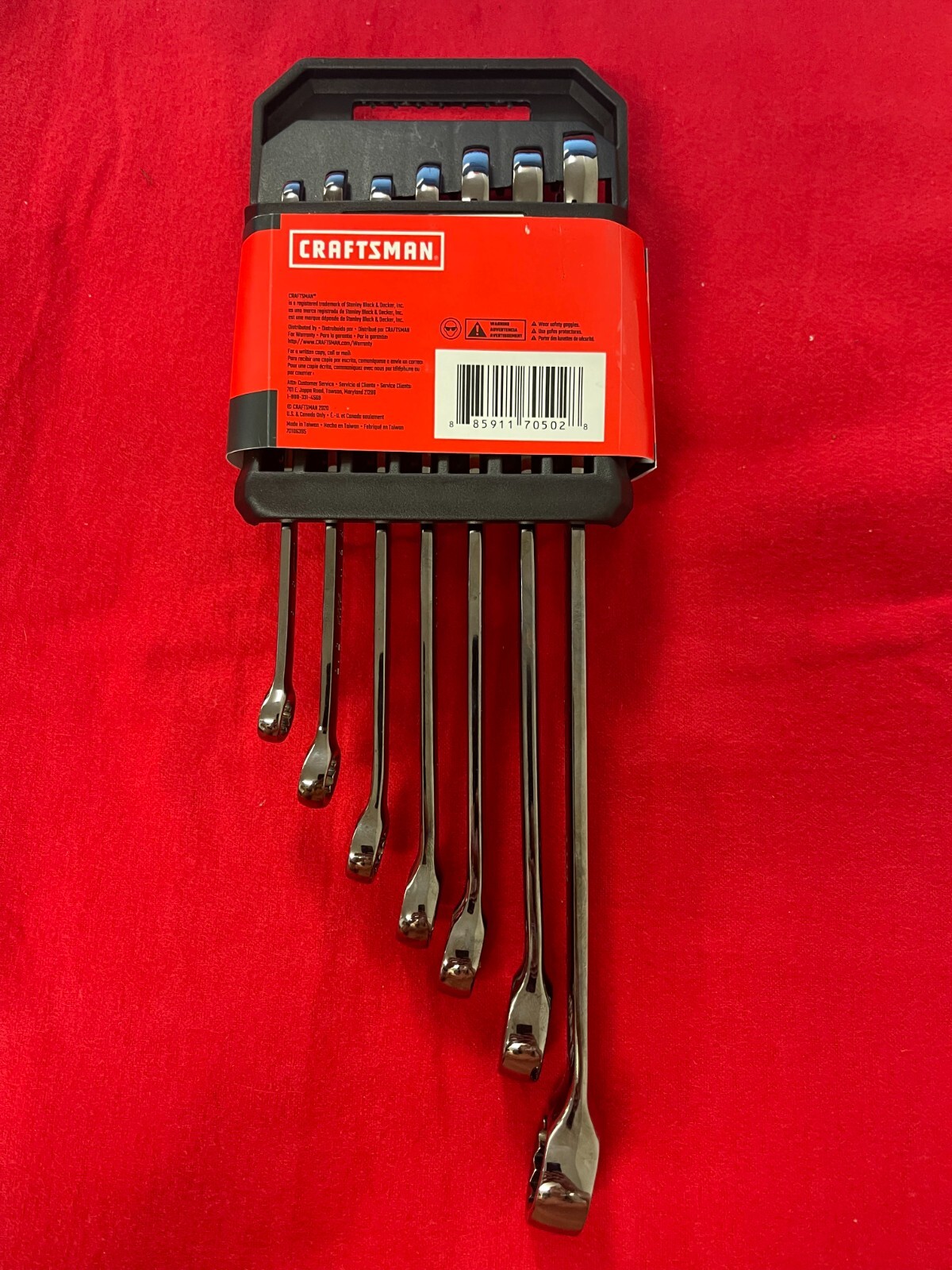 New Craftsman CMMT87012 7pc SAE Standard Gunmetal Chrome Long Panel