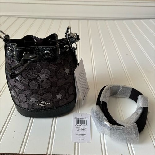 Coach | Damen Dempsey Bucket Bag Signature Jacquard mit Sternenstickerei Neu mit Etikett - Bild 15 von 15