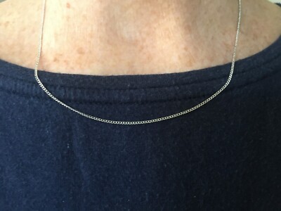 New Women's  Sterling Silver 1MM Necklace Chain 18 Inch  Vintage  Choker Jewelry