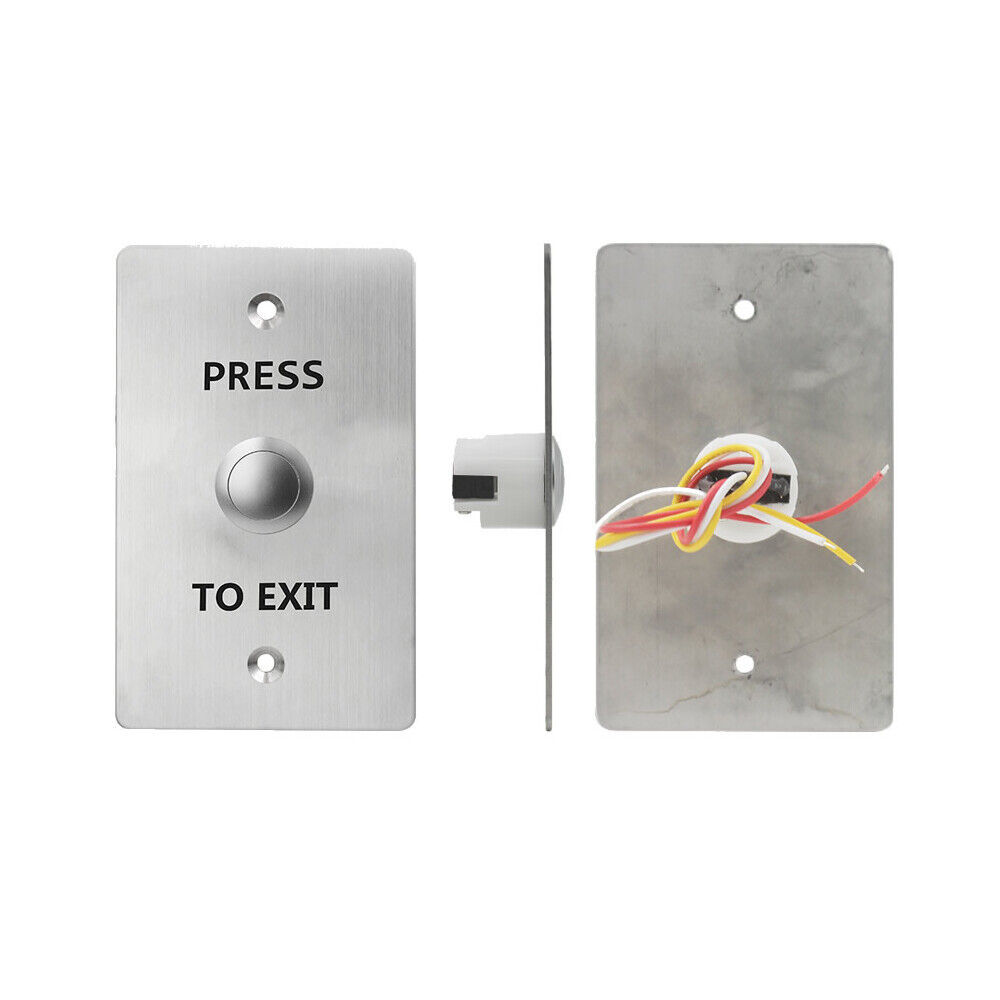 12V Stainless Steel Thick Panel Self Resetting Access Switch Exit