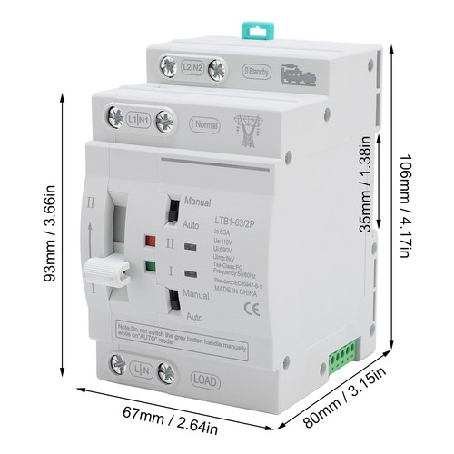 Double Power Automatic Transfer Switch Generator Changeover Switch - Picture 2 of 30