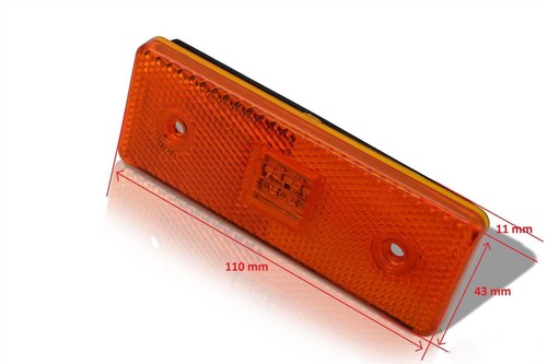 12v Amber LED Side Front Rear Marker Light Trailer 4x4 Van Car Bike Boat Pickup - Picture 5 of 6