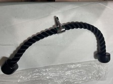 Tricep Rope Attachment Cable Machine Handle Fitness Pulldown Triceps Black