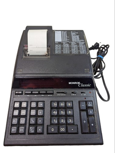 Vtg Monroe Classic Electronic Large Printing Calculator Black Electric - Picture 4 of 22