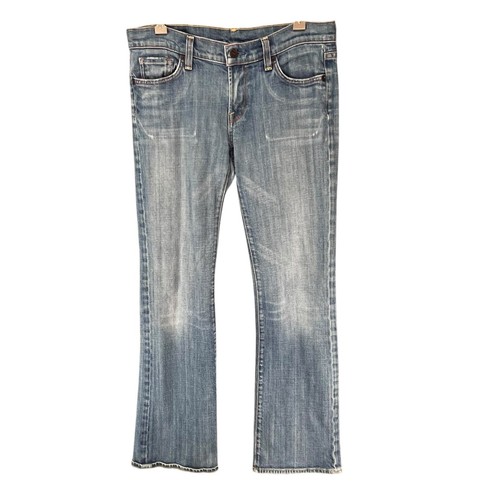 Citizens of Humanity Jeans Damen 29 Blau Kelly Bootcut Stretch Denim Low Waist