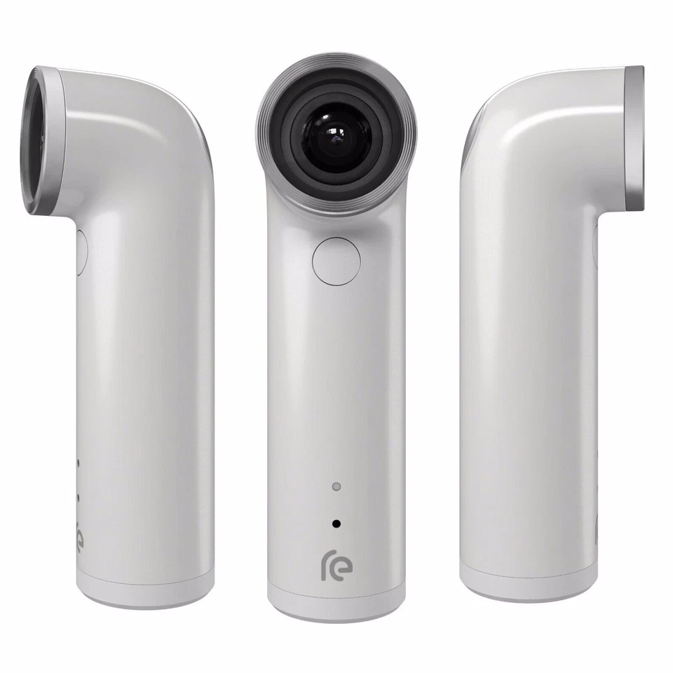 HTC RE 16.0MP 1080P Lente Ultra Gran Angular Impermeable Cámara Digital Blanca Nueva