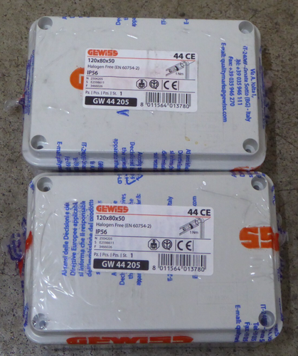 LOT TRAVAUX 20 x Gewiss Boîte de Jonction Boîtes de Boîtier Adaptable IP56 Extérieur Divers - Photo 10/12