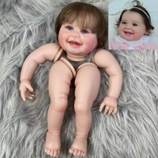 Painted Reborn Doll Baby Kit Unassembled Rooted Hair Part 22in Girl DIY Gift New