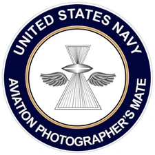 U.S. Navy Aviation Photographer's Mate Bumper Sticker Military Vinyl Decal 5"