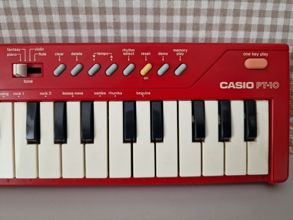 Casio PT-10☆ミニシンセサイザー☆ホワイト&レッド2点セット☆ Casio PT-10: Lo-fi nostalgia machine from 1987 + FREE SAMPLE