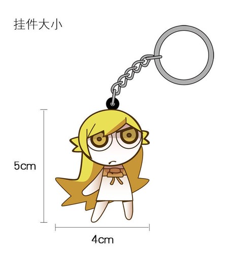 Gift Anime Keyring Bakemonogatari Oshino Shinobu Key Chain Kawaii Key Ring - Picture 3 of 4