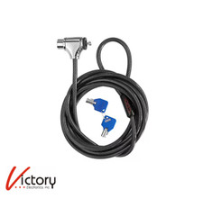 NEW CODi 0W7077 Key Cable Lock  w/ 2 Keys  Velco Cable Tie  Dark Gray