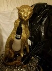 Gold Coloured Sitting Leopard Table Lamp 36cm Tall Approximately